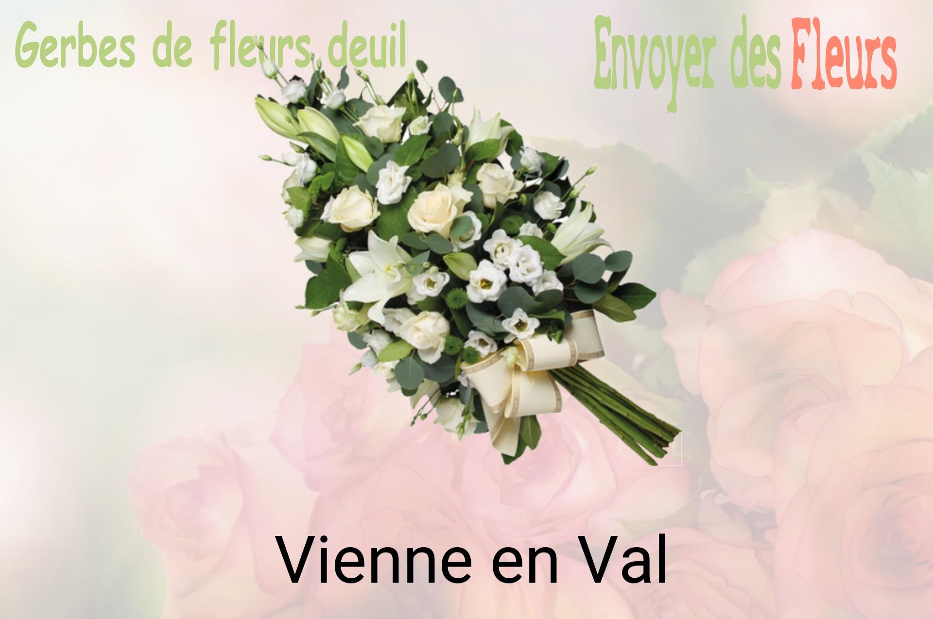 Gerbe de fleurs de deuil livrée à Vienne-en-Val